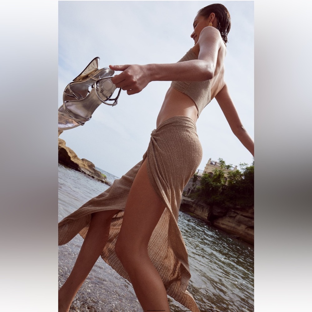 Zara Metallic Skirt